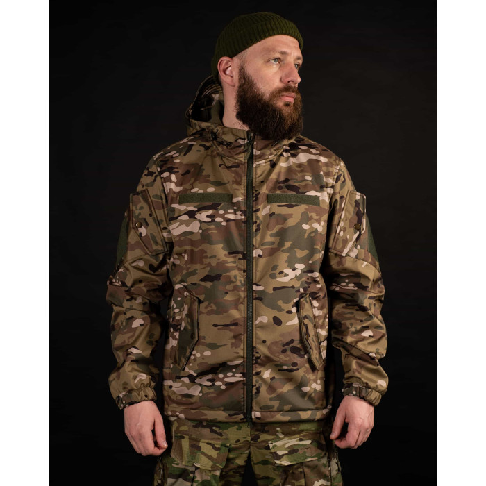 Тактична куртка SoftShell "Шторм" - мультикам