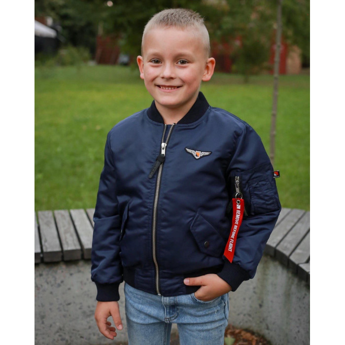 Бомбер MA-1 хлопчачий синій