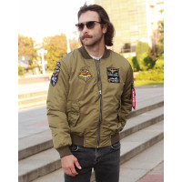 Бомбер MA-1 олива з нашивками 831 БрТА