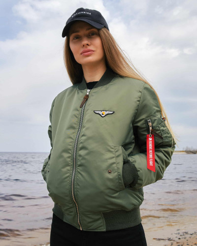 Бомбер MA-1 хакі жіночий