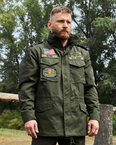 Куртка M-65, хакі з американськими нашивками