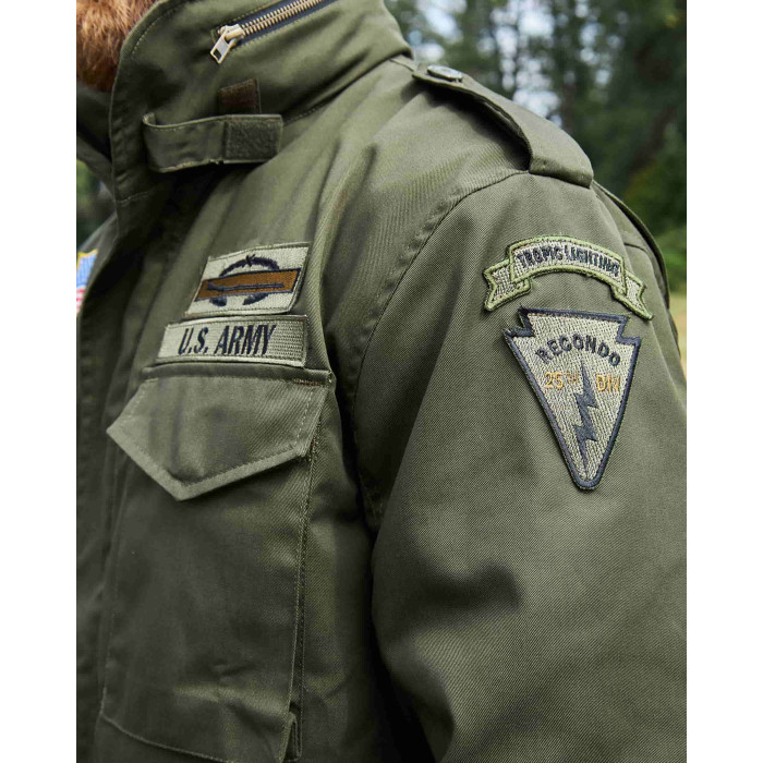 Куртка M-65, хакі з американськими нашивками